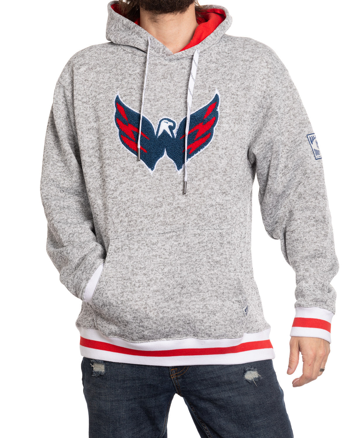 Washington Capitals "Muskoka Style" Premium Chenille Woven Logo Hoodie
