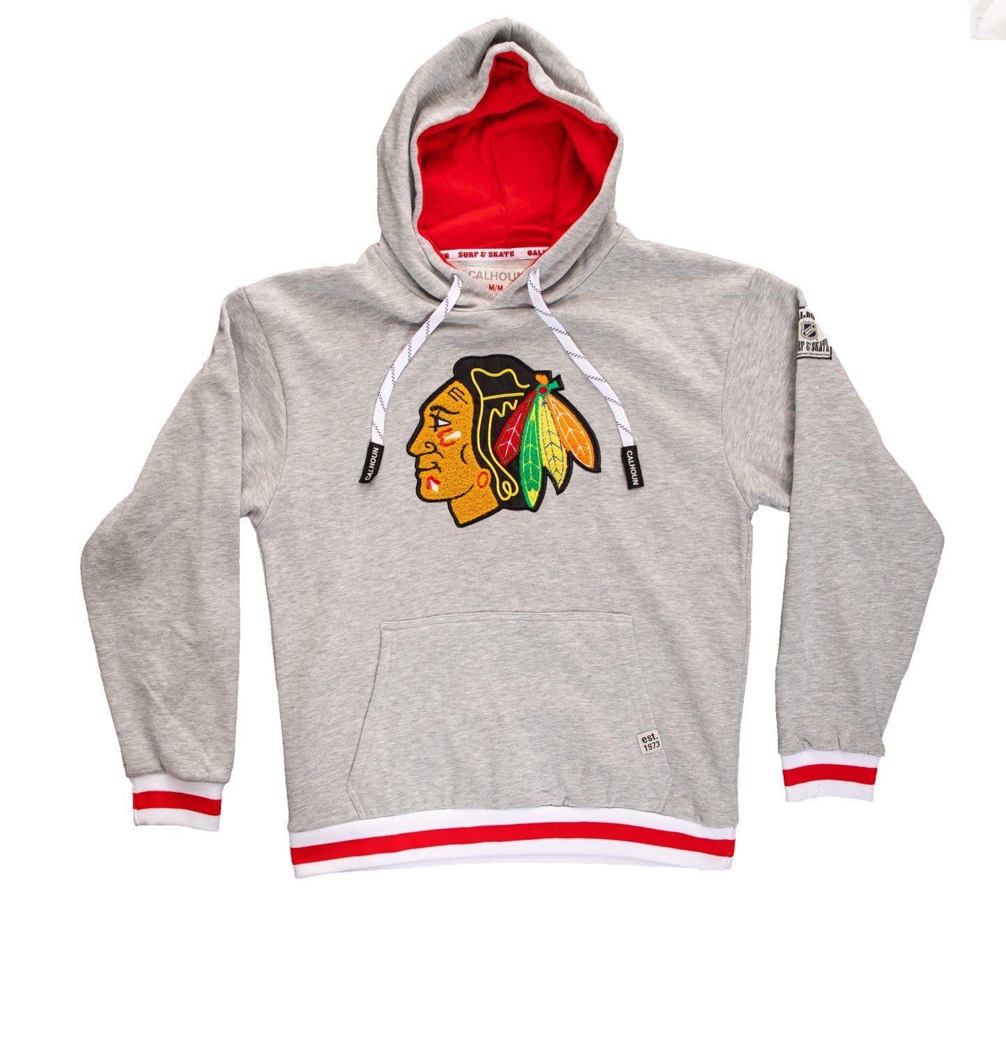 Chicago Blackhawks "Muskoka Style" Premium Chenille Woven Logo Hoodie