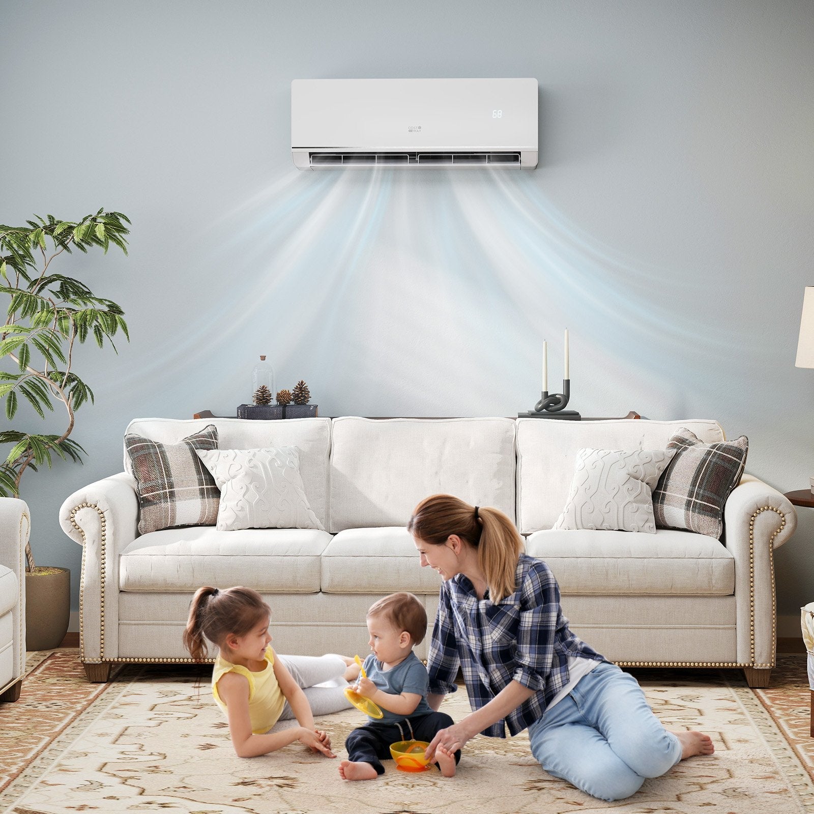 Energy Star Certified 12000 BTU 24 SEER2 115V Ductless Mini Split Air Conditioner and Heater WiFi Enabled