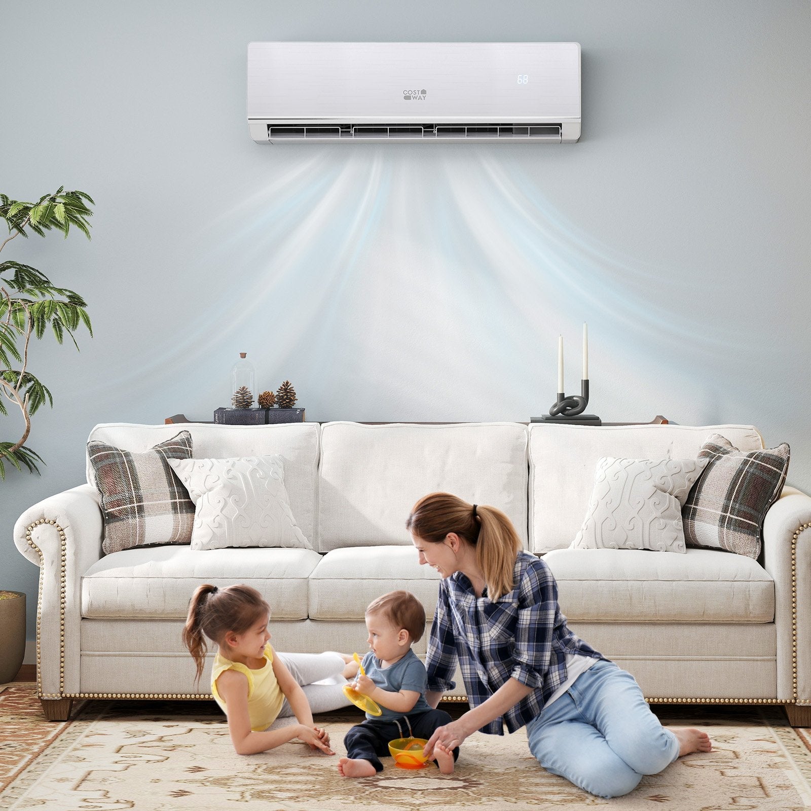 Energy Star Certified 18000 BTU 25 SEER2 208-230V Ductless Mini Split Air Conditioner and Heater WiFi Enabled