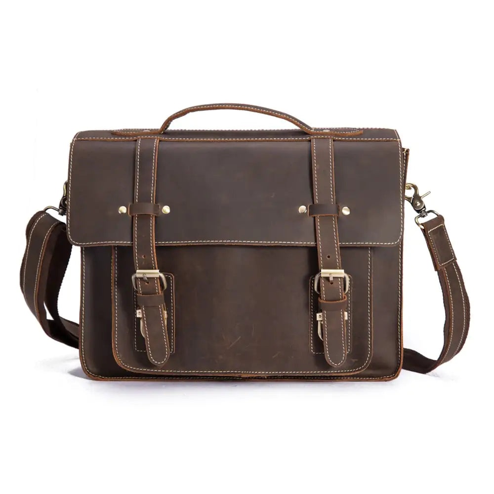 Luxury Horsehide Men's Handbag - Premium Layer