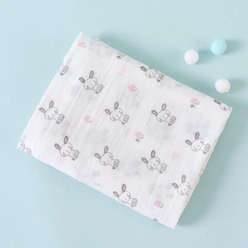 Cuddly Cotton Cartoon Baby Blanket