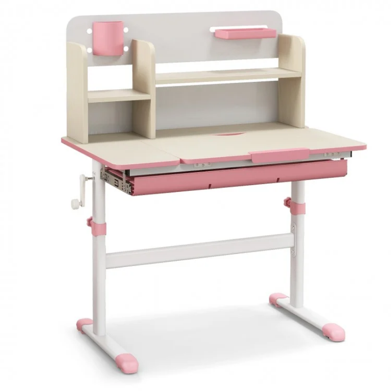 Kid's Room Bundle: Kids Study Desk and Wooden Cabinet