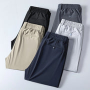 Men's Ice Silk Stretch Breathable Solid Color Trousers