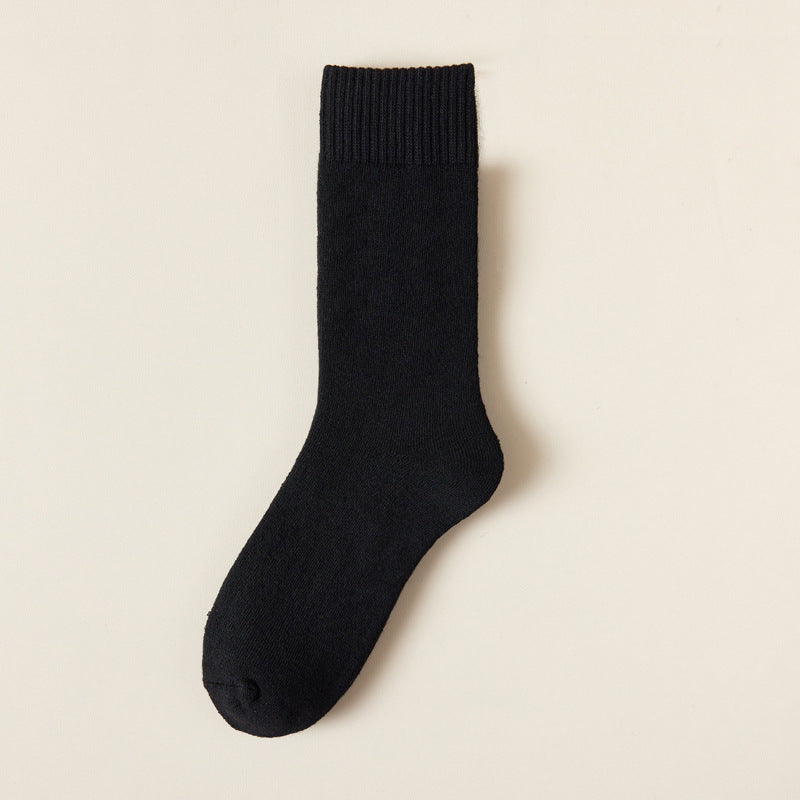 Autumn And Winter Thickening Men's Socks Terry Middle Tube Napping Winter Warm