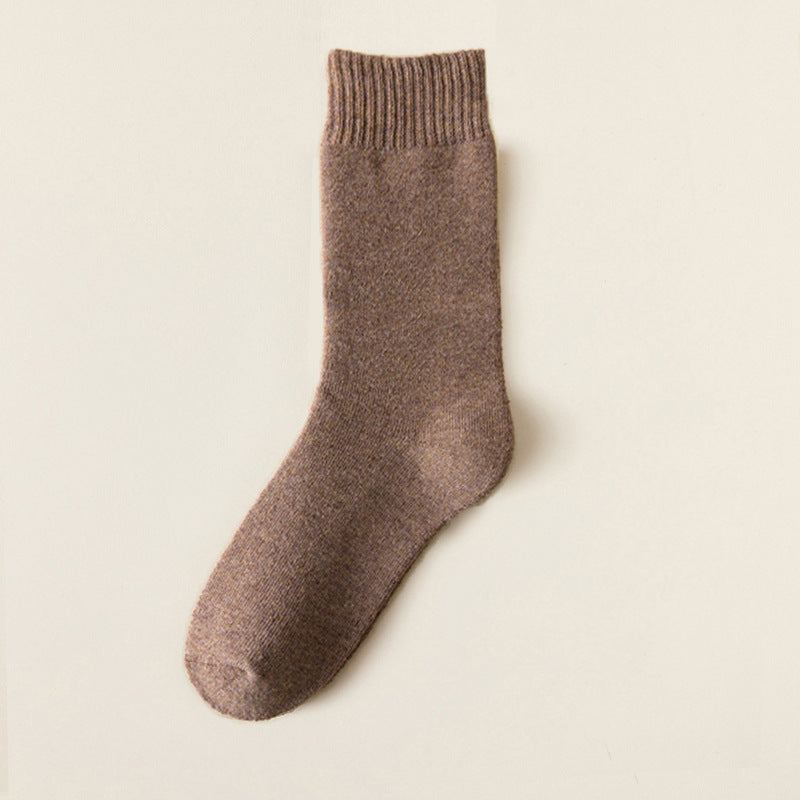 Autumn And Winter Thickening Men's Socks Terry Middle Tube Napping Winter Warm