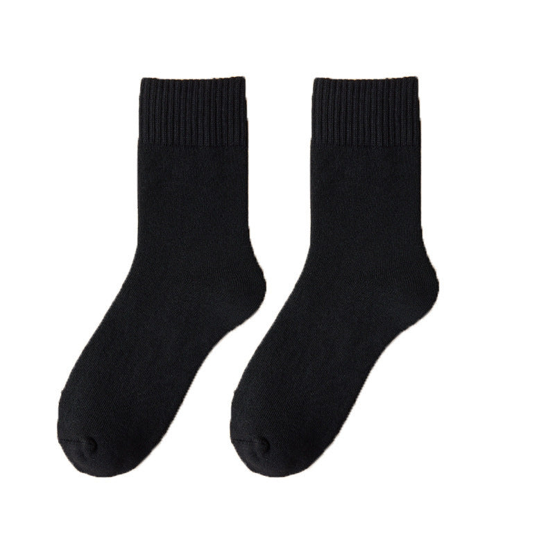 Autumn And Winter Thickening Men's Socks Terry Middle Tube Napping Winter Warm