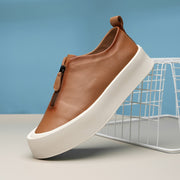 Men's Retro Distressed Leather Platform All-match Casual Sneakers