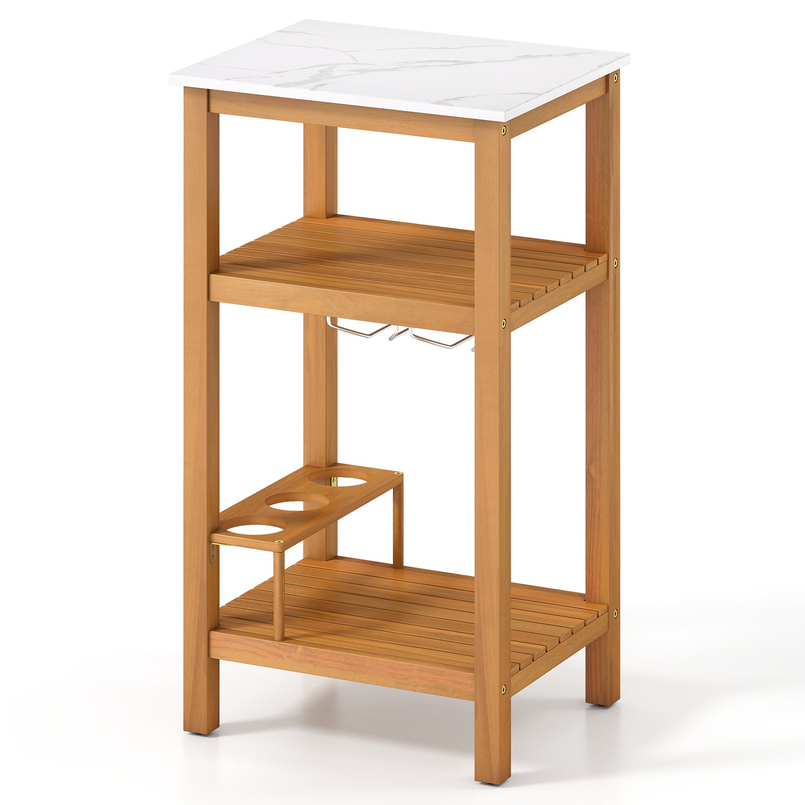 Patio Acacia Wood Storage Cabinet Patio Buffet Cabinet Bar Table