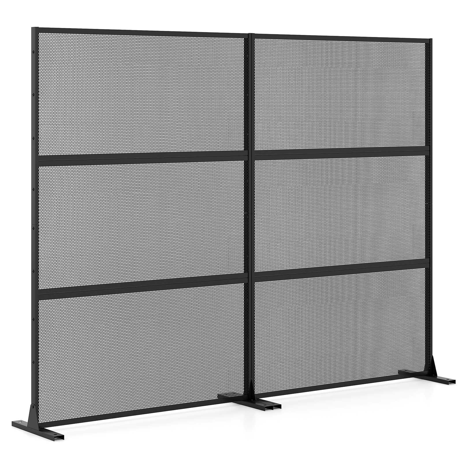 Set of 2 Metal Privacy Screen with Expansion Bolts
