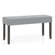 Upholstered Entryway Bench for End of Bed with Padded Seat-Gray