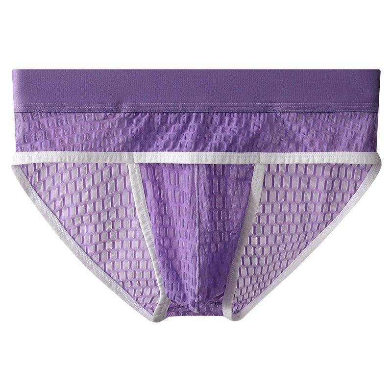 New Men's Sexy Lace Briefs Flirting Mid-rise Underwear U Pouch
