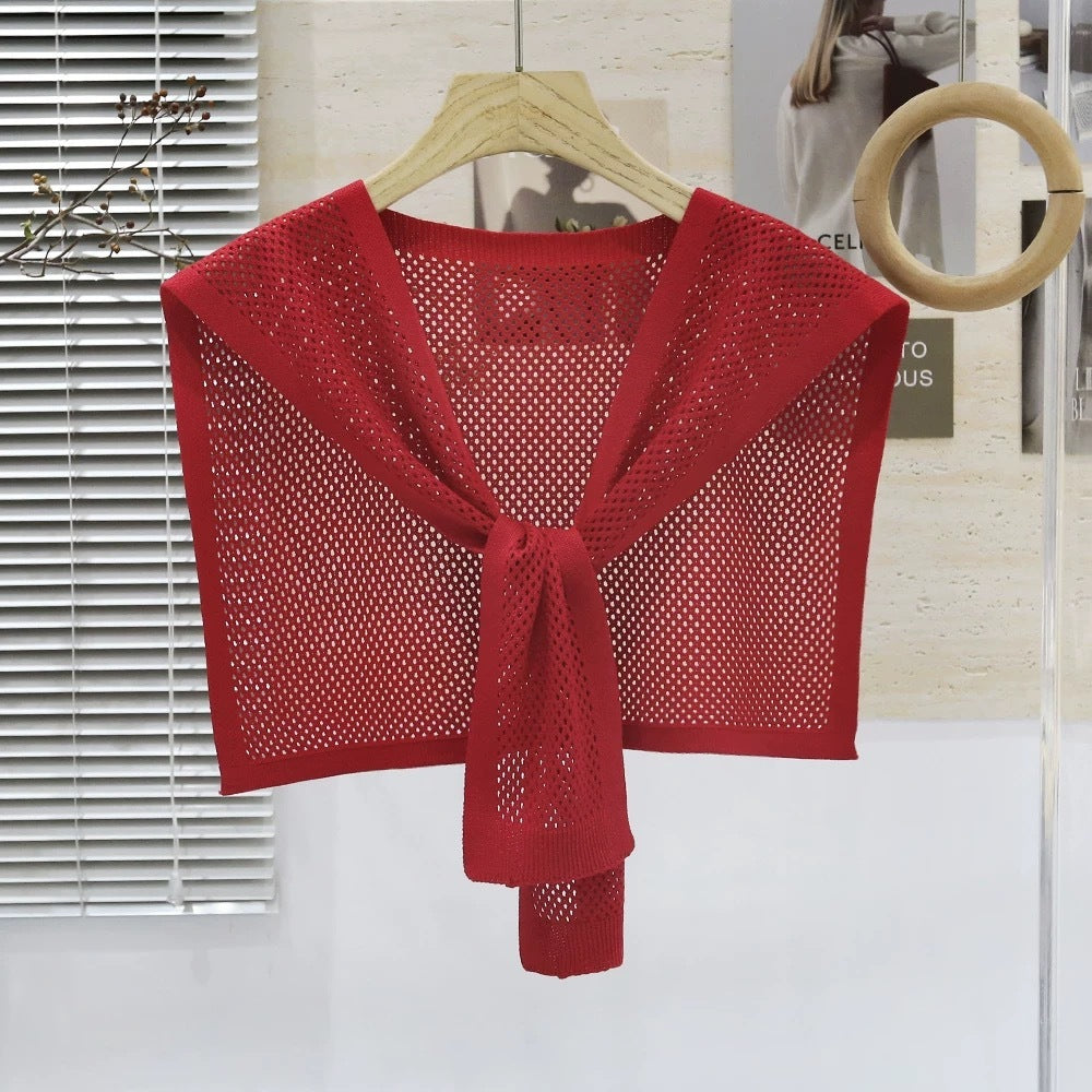 Knitted Shawl Matching Shirt Skirt Outer T-shirt Small Waistcoat
