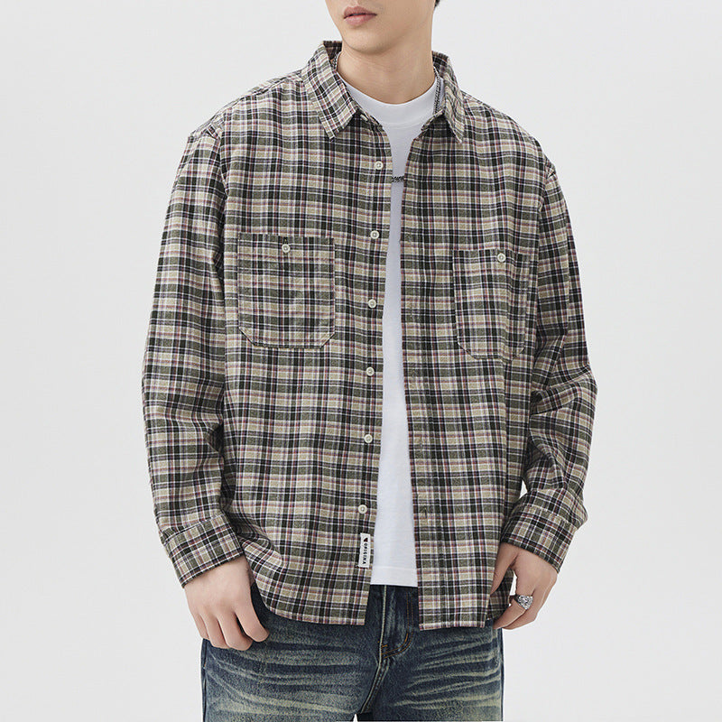 Fashion Fashion Brand Plaid Shirt High Quality Can Be Long Sleeves Inner Wear Coat