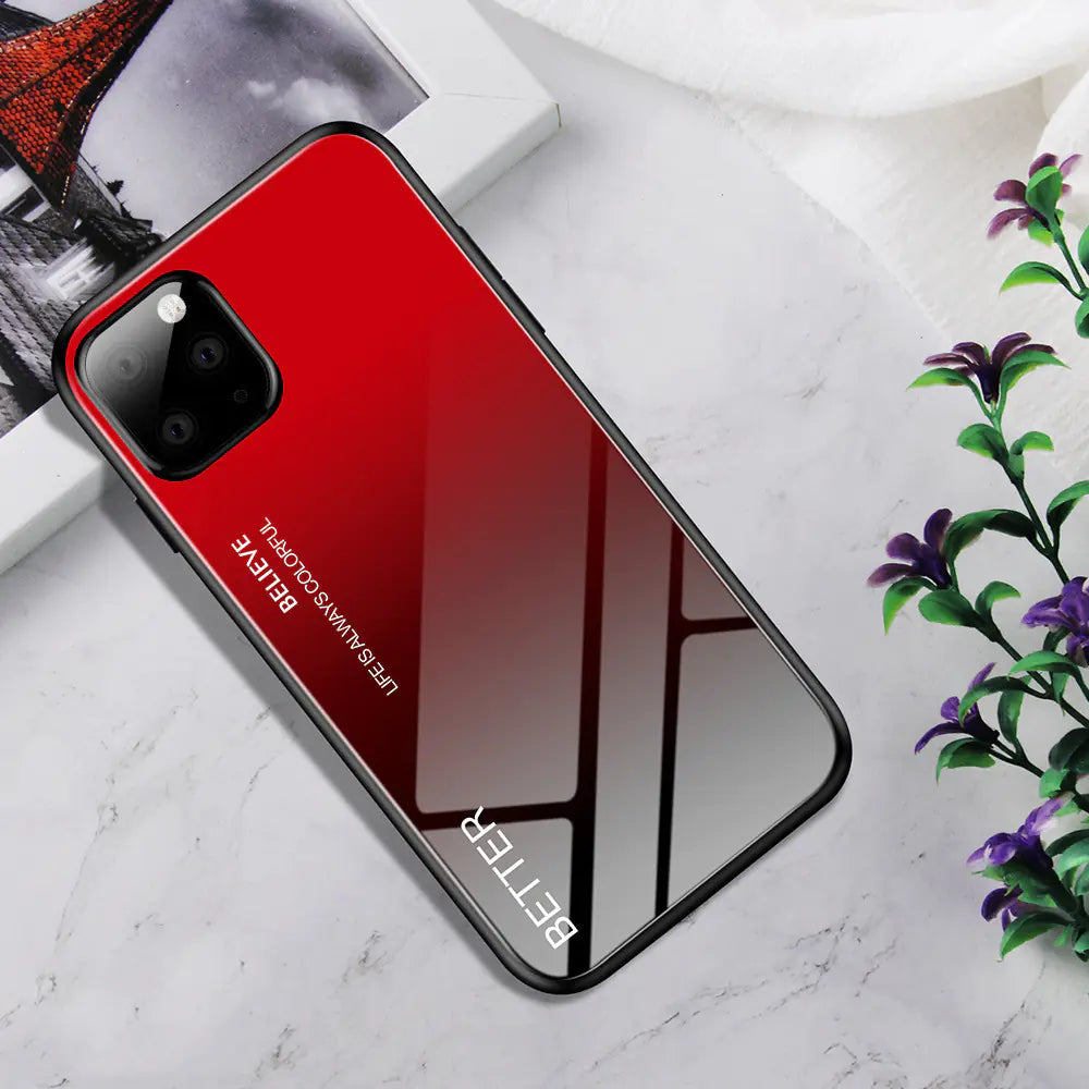 Sleek Gradient Glass iPhone Case