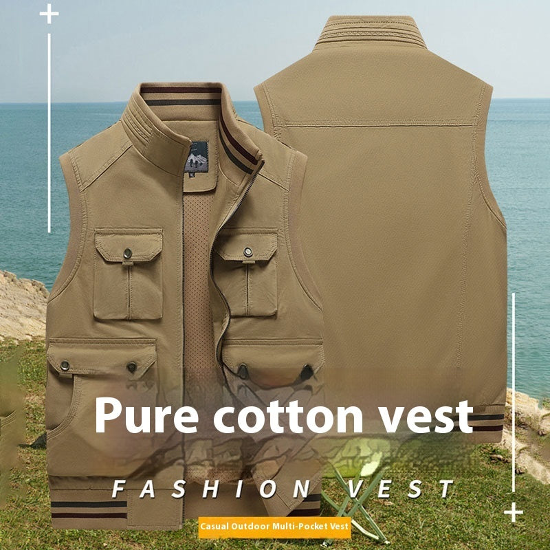Casual Vest Men's Multi-pocket Sleeveless Jacket