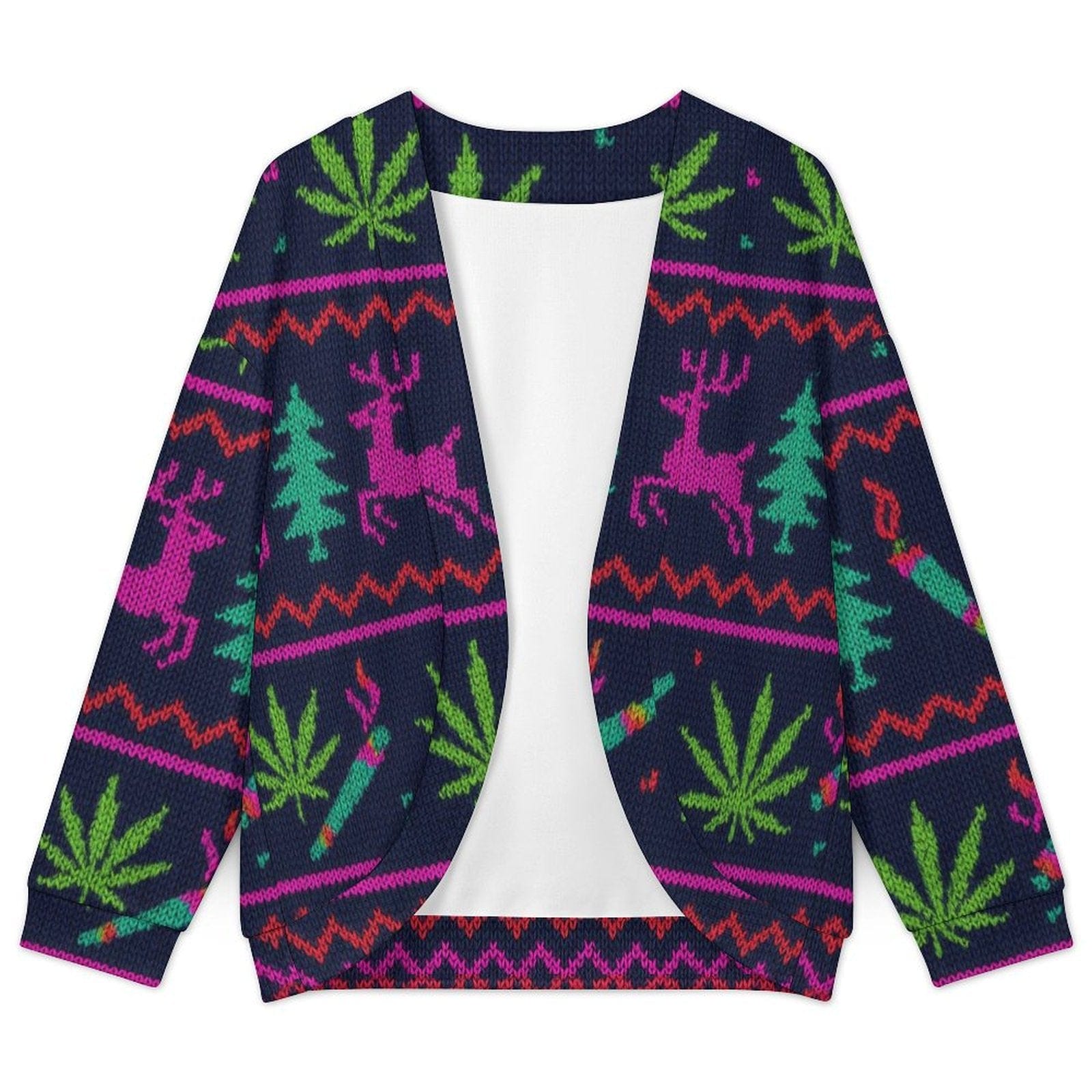 Neon Xmas Drop Shoulder Cardigan