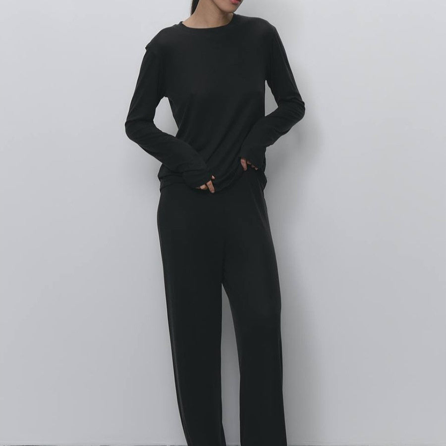 Thin Long-sleeve Suit Women's Inner Wear Bandage Dress Slim Fit Versatile Top