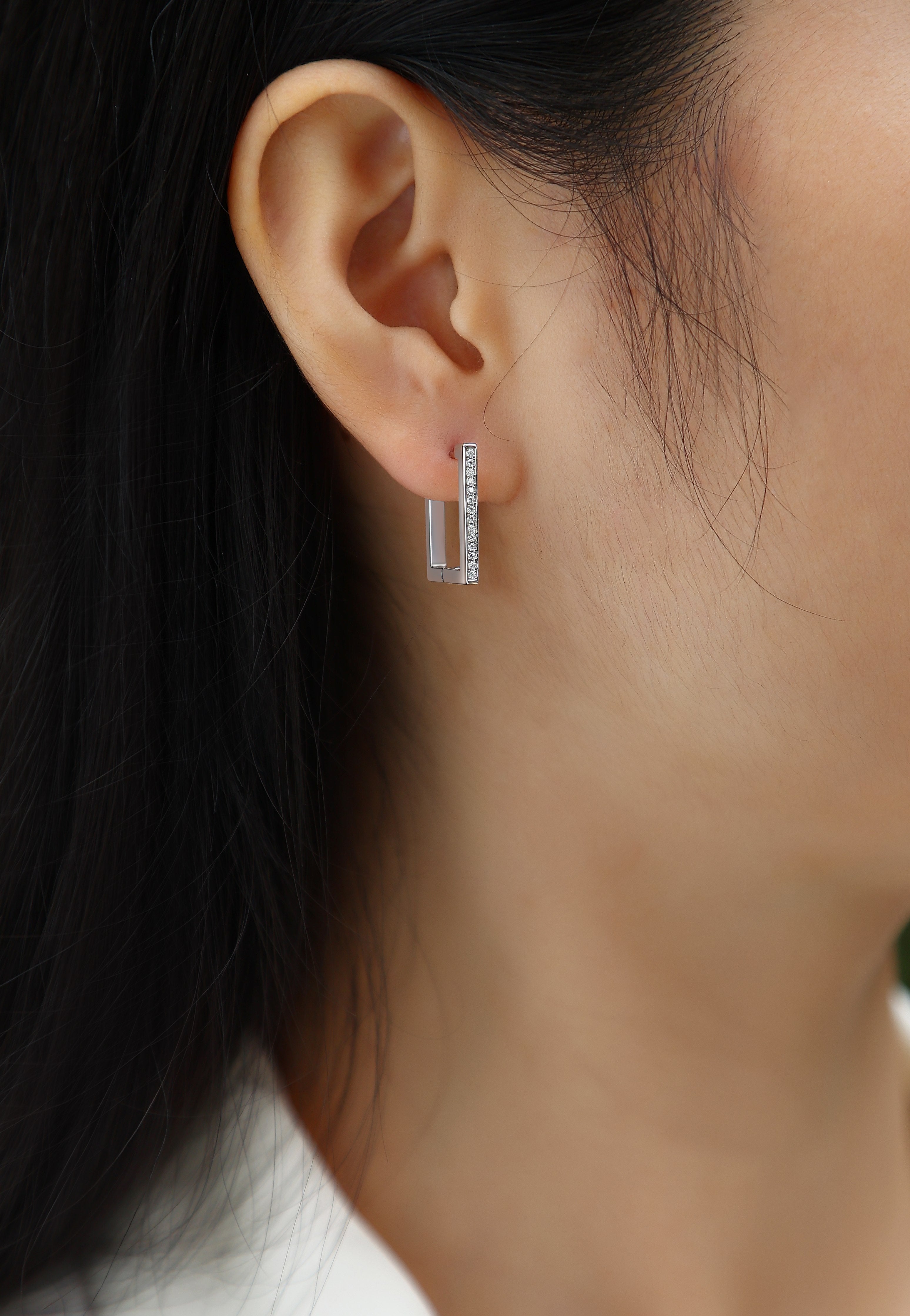 Kokang - Fashionable And Luxurious Diamond Jewelry With Moissanite S925 Sterling Silver And Platinum-plated Stud Earrings