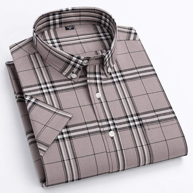 Summer Fashion Casual Men's Shirt Plaid