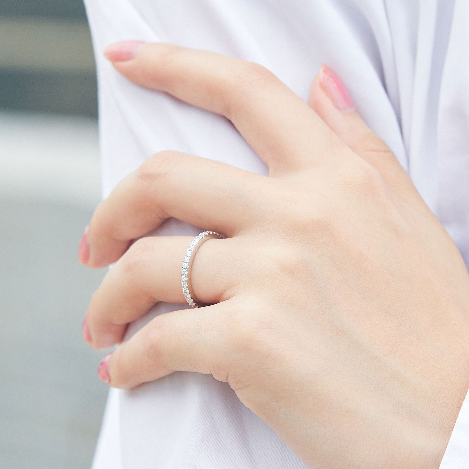 European And American Zircon Silver Ring Fashion Jewelry Women
