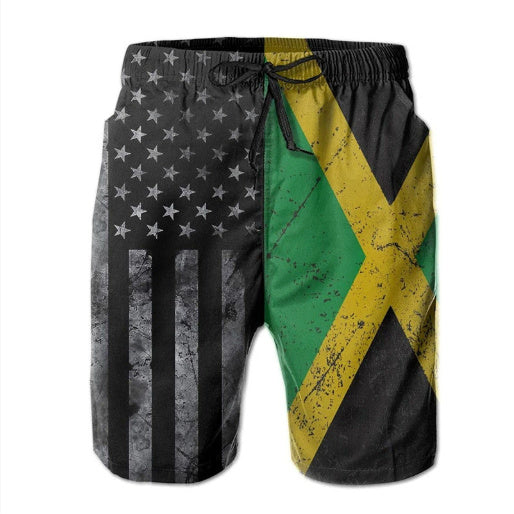 Men's 3D Digital Printing Fashion Summer Sports Beach Pants