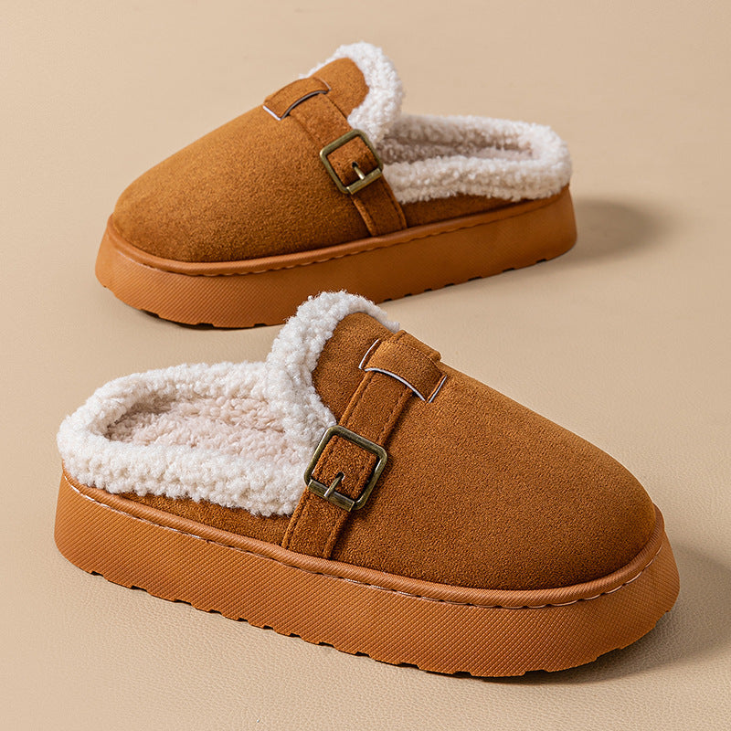 Thick Bottom Increased Women's Toe Cap Half Slippers