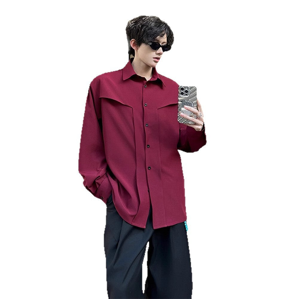 Men's Autumn Ruoshuai High-grade Long-sleeved Shirt