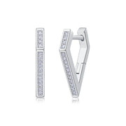 Coronation - Fashionable And Luxurious Diamond Jewelry Set With Moissanite S925 Sterling Silver And Platinum-plated Stud Earrings