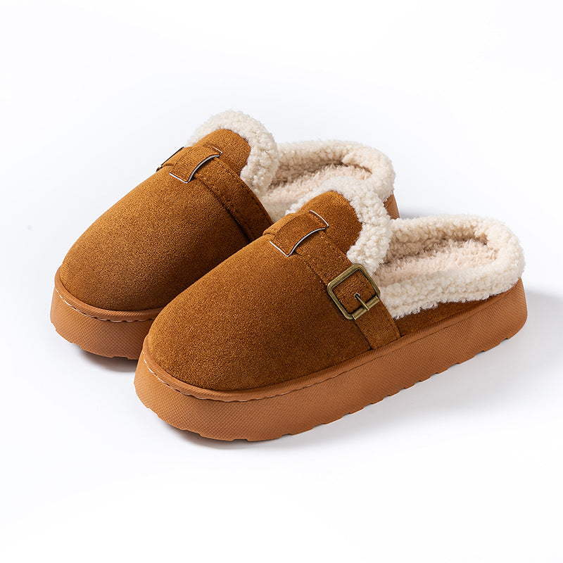 Thick Bottom Increased Women's Toe Cap Half Slippers