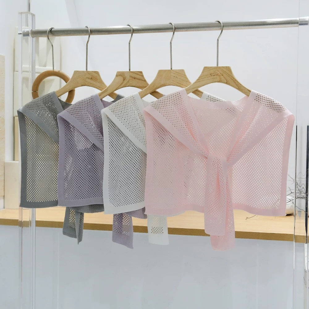 Knitted Shawl Matching Shirt Skirt Outer T-shirt Small Waistcoat