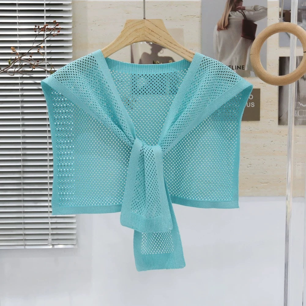 Knitted Shawl Matching Shirt Skirt Outer T-shirt Small Waistcoat