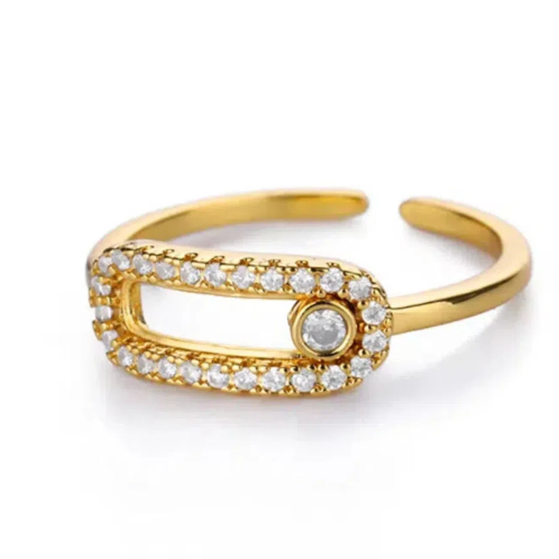 Open Ring Color Crystal Zircon Women