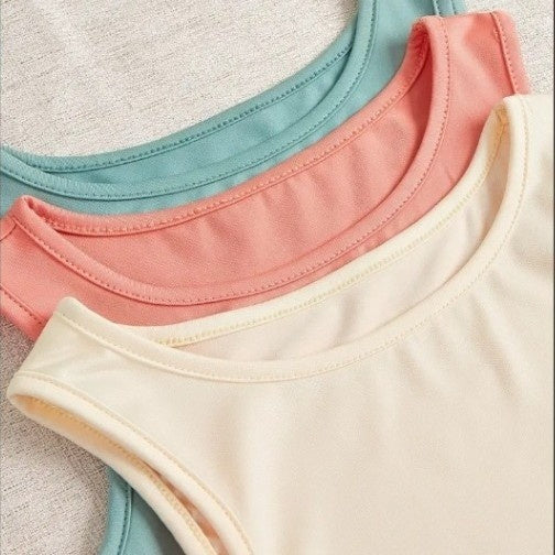 Pajamas Casual Suit Homewear With Braces Solid Color Short Sleeve Cute