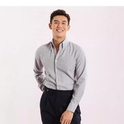 Non-ironing Men's Long-sleeved Casual Plaid Business Shirt