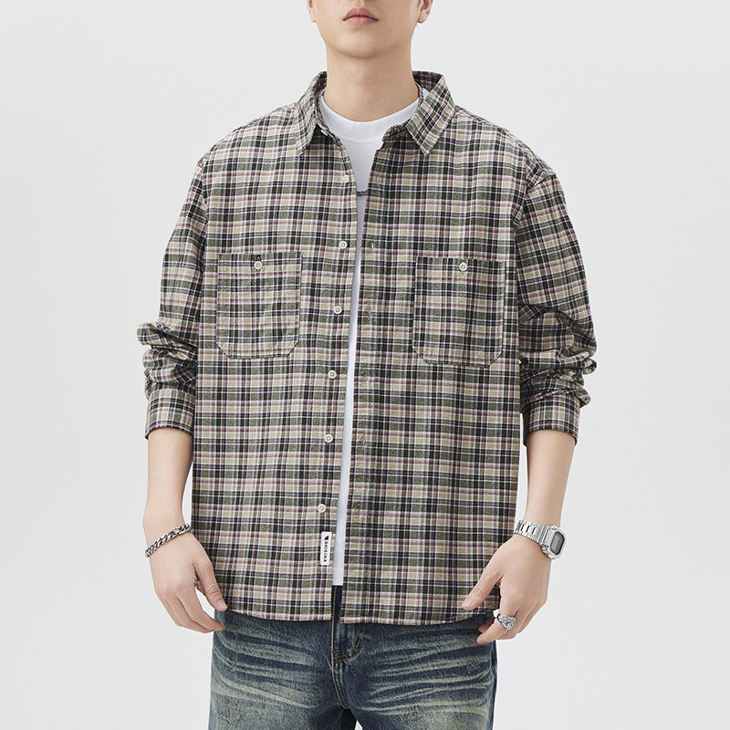 Fashion Fashion Brand Plaid Shirt High Quality Can Be Long Sleeves Inner Wear Coat