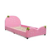 Kids Children Upholstered Berry Pattern Toddler Bed
