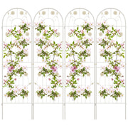 4 Pack 71 x 20 Inches Metal Garden Trellis for Climbing Plants-White