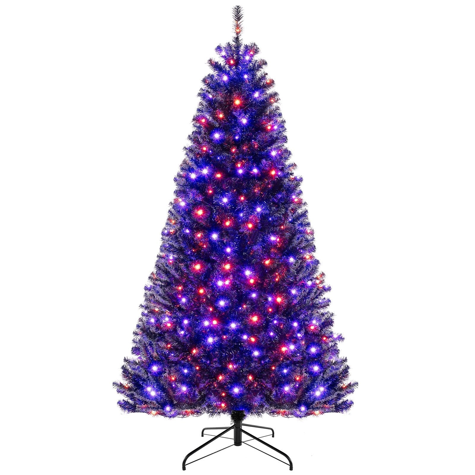 6/7/8 Feet Artificial Christmas Tree with 6 Lighting Modes and Spooky Sounds-7 ft