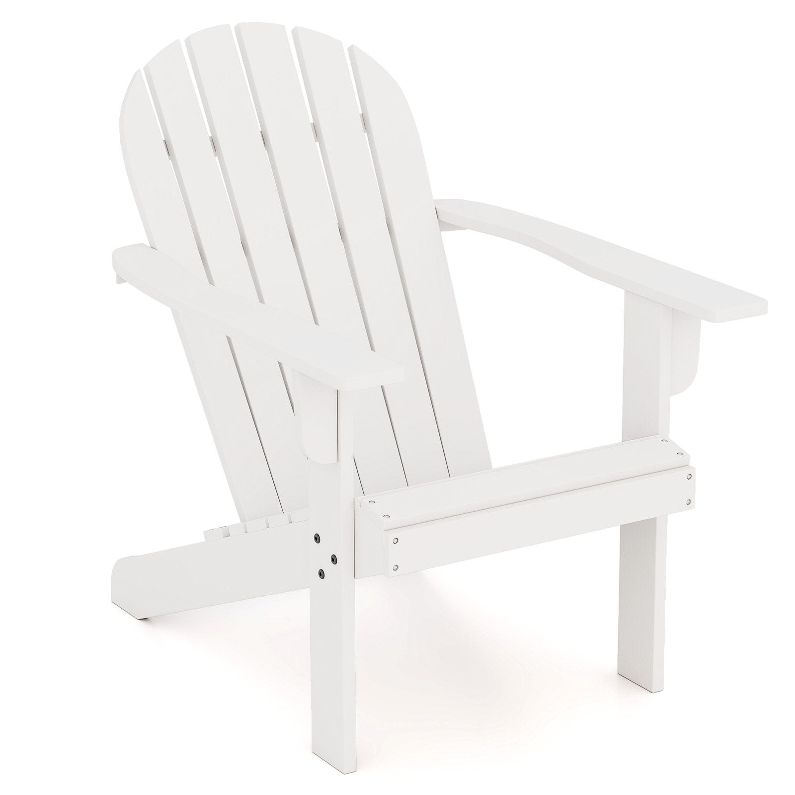 Acacia Wood Lounge Patio Adirondack Chair with Inclined Seat-Blue