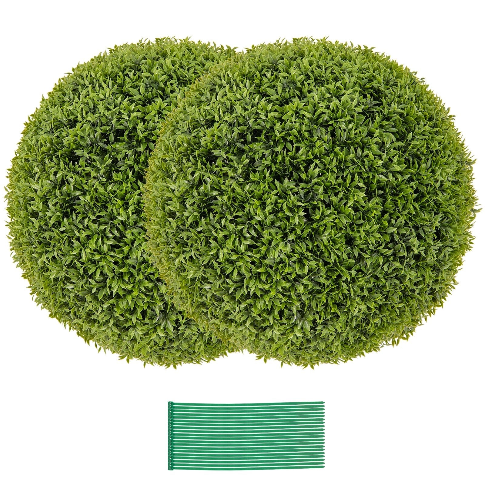 2 PCS 20 Inch Artificial Plant Boxwood Topiary Ball-M