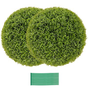 2 PCS 20 Inch Artificial Plant Boxwood Topiary Ball-M