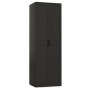 70 Inch Freestanding Storage Cabinet with 2 Doors and 5 Shelves-Black