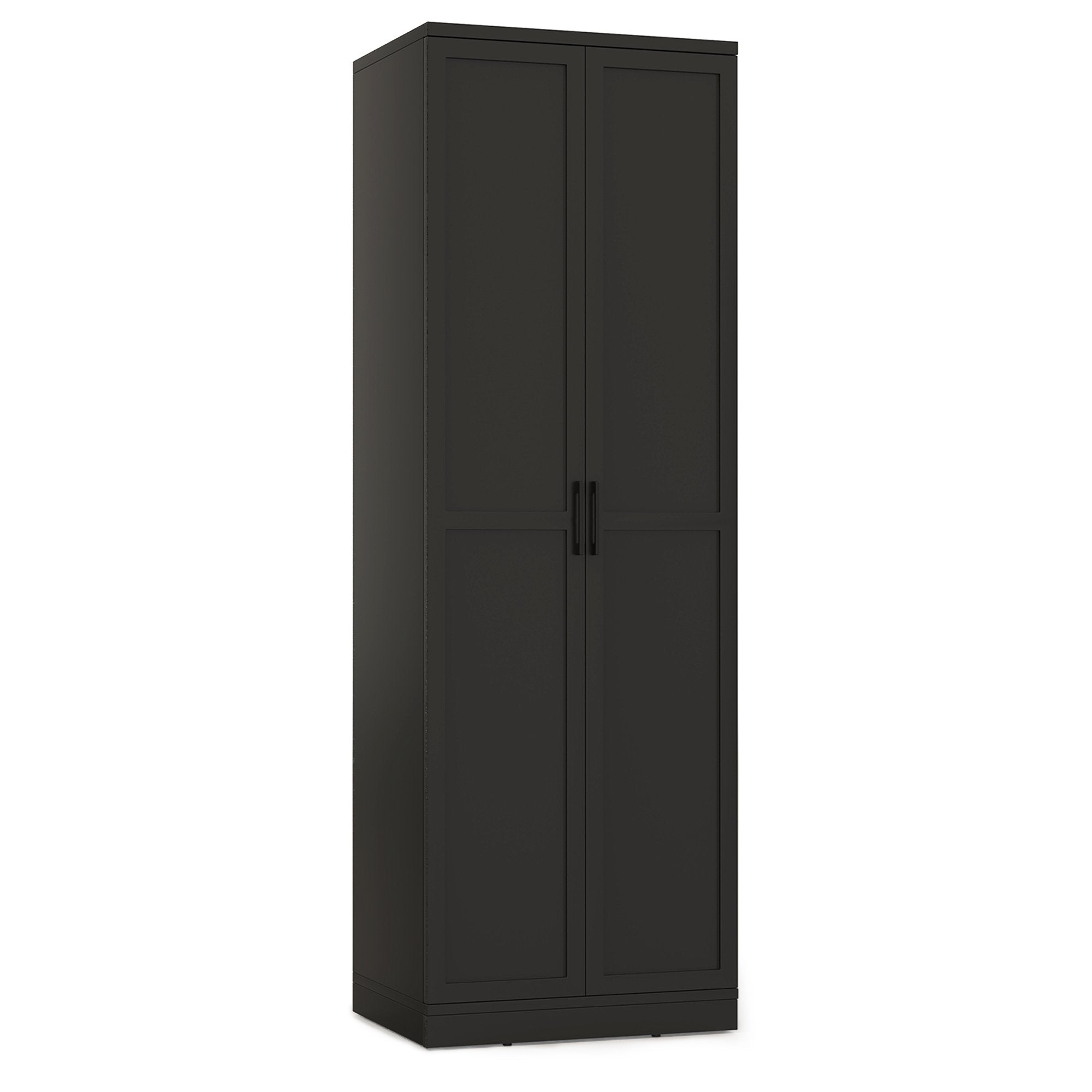 70 Inch Freestanding Storage Cabinet with 2 Doors and 5 Shelves-Black