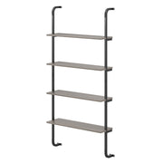 4-Tier Industrial Pipe Shelving with Metal Frame for Living Room Kitchen-Oak