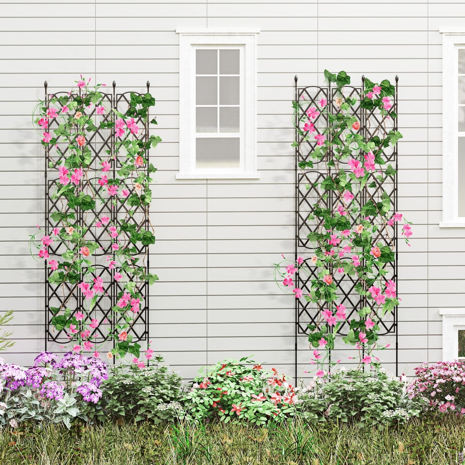 3-Pack Outdoor Plant Support Frame for Raised Garden Bed