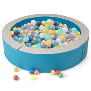 Detachable Foam Ball Pit with 50 Colorful Ocean Balls-Blue
