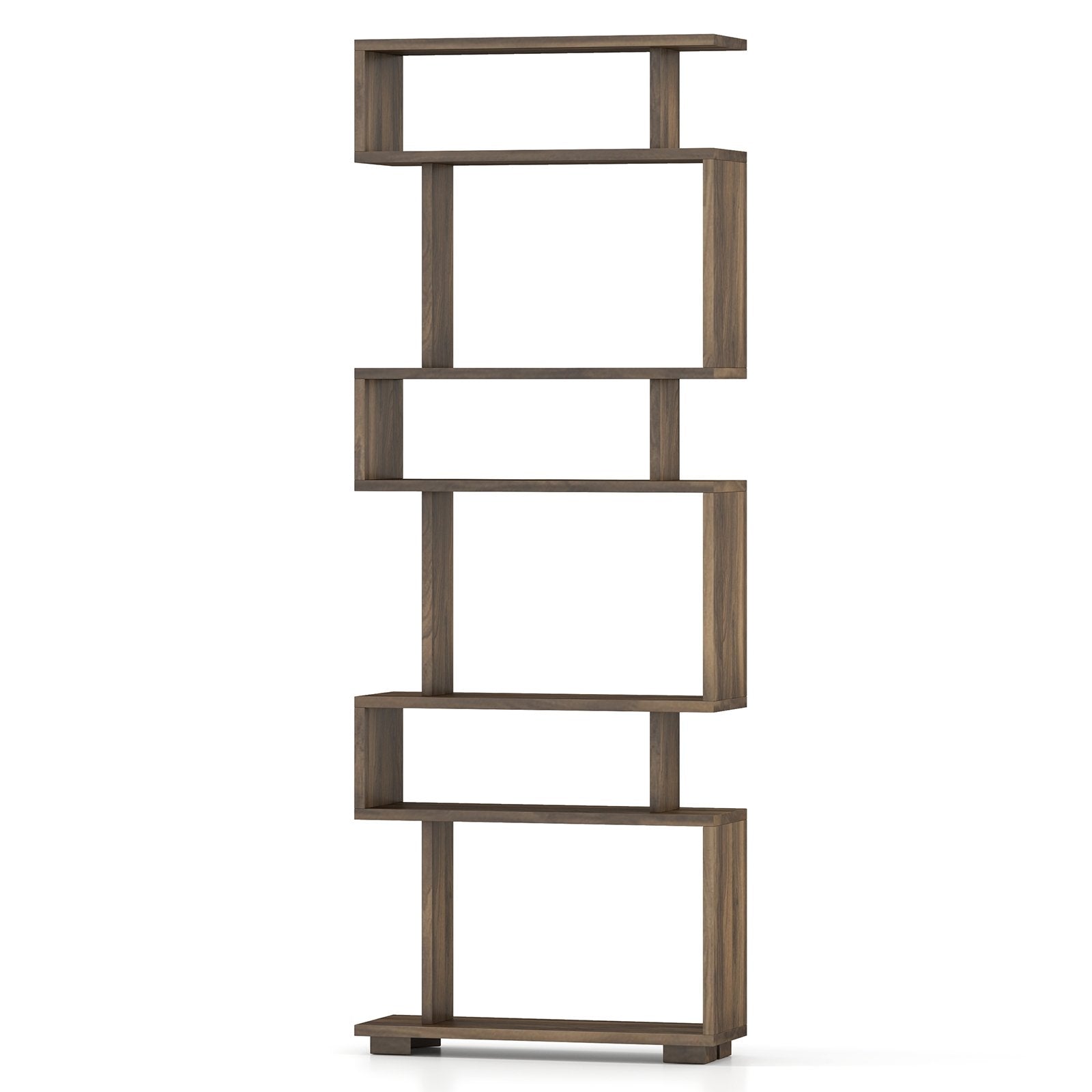 6-Tier Bookcase with Anti-Tipping Kit-Black