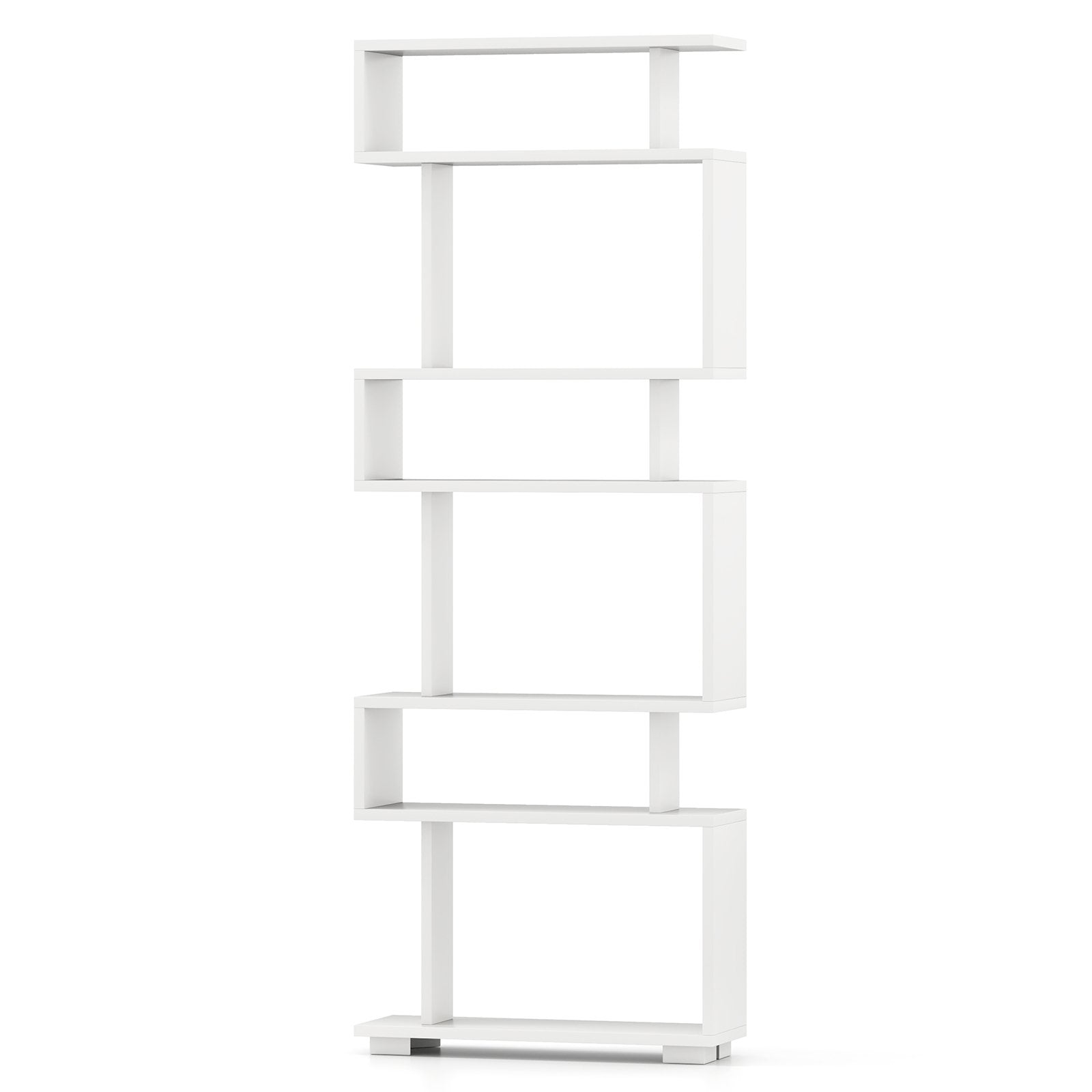 6-Tier Bookcase with Anti-Tipping Kit-Black