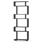 6-Tier Bookcase with Anti-Tipping Kit-Black